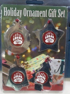 NIP Montana Grizzlies NCAA Football Metal Holiday Ornament Gift Set - Bild 1 von 2