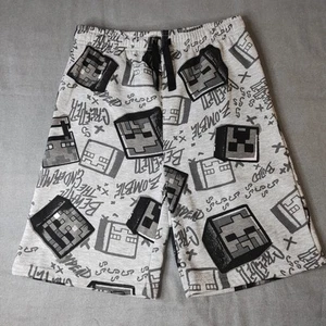 Minecraft - Kid Boys - Gray/Black - Long Shorts - Size 12 - Picture 1 of 4
