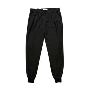 Joie Jogger Womens M Medium Black Mariner Pleated Elastic Waist Pockets Pants - Picture 1 of 9