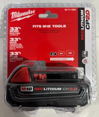 Batería Milwaukee M18 REDLITHIUM CP2.0 48-11-1820 NUEVA NUEVA NUEVA Foto 1 de 2