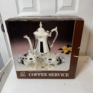 Fine Sheridan Taunton Silversmiths Lenox Silverplate Four Piece Coffee Service - Picture 1 of 6