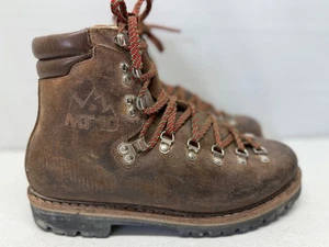 Vintage MT10 Bergschuhe Herren 8 braun Leder Trekking Wanderschuhe - Bild 1 von 10