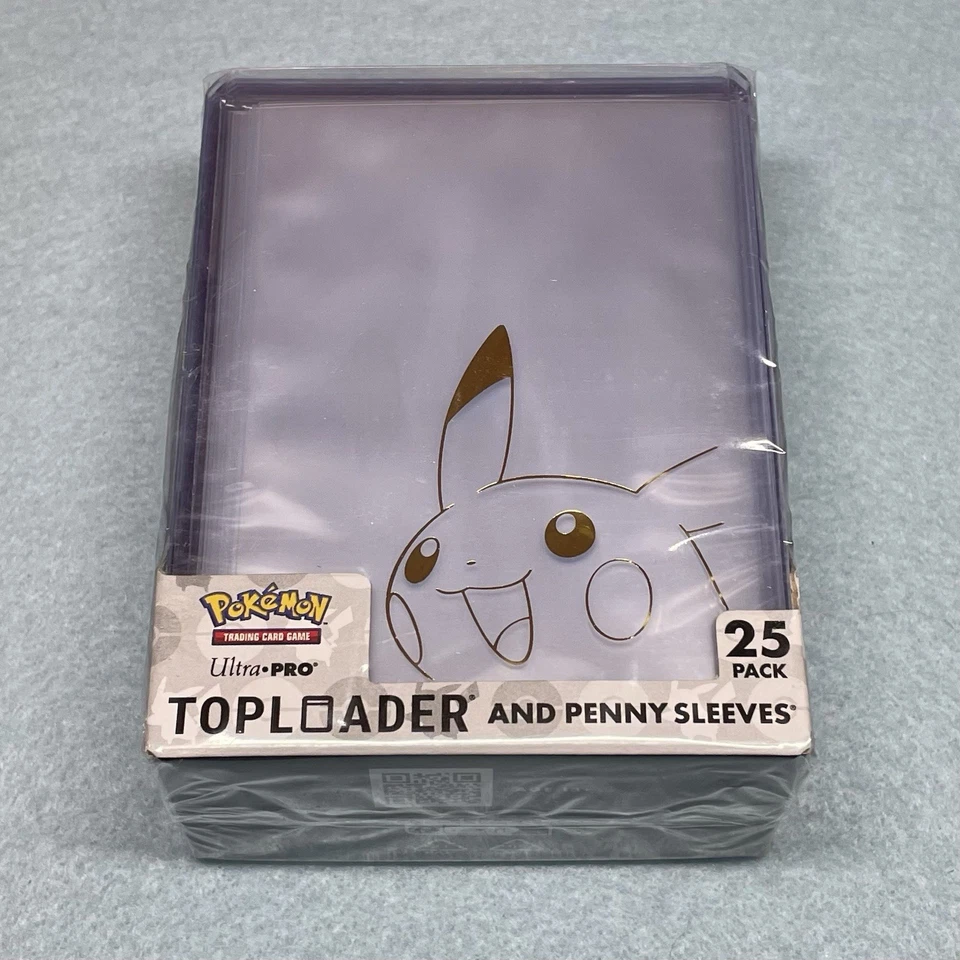 Pokemon Oro Pikachu Toploaders + Penny Sleeves 25 Pack Ultra PRO Nuevo Oficial Foto 1 de 1