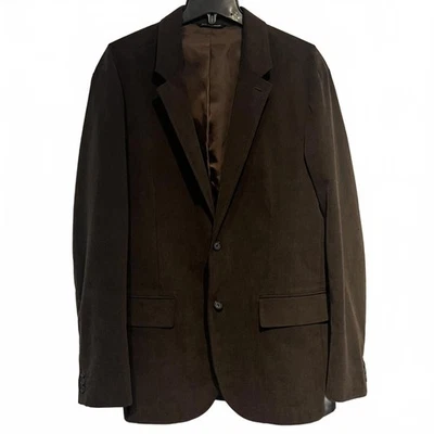 Gap Мужская коричневый Blazer куртка хлопок смесь размер большой вырез лацкан 2007 2 кнопки - Изображение 1 из 4