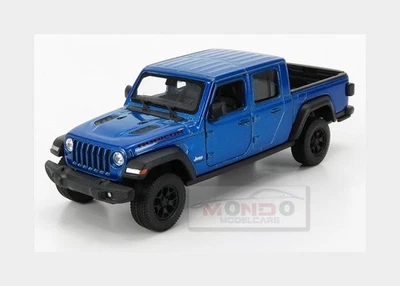 1:24 Welly Jeep Rubicon Pick-Up 2019 Blue WE24103B Modellino - Immagine 1 di 2