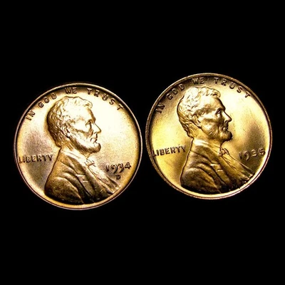 1934-D 1935 Lincoln Cent Penny --- Gem BU+ Condition Stunning Coin Lot --- #919M - Image 1 of 4