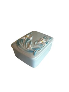 Vintage J.W. Rice & Co. Inc. Ceramic Trinket Box Made In Japan - Picture 1 of 5