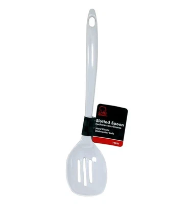Chef Craft Basic Melamine Slotted Spoon, 11.25 inch, White - Image 1 of 2