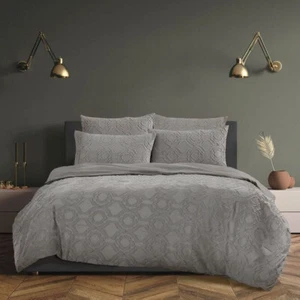 5 Pce Comforter Set Millicent Storm Grey by Ardor - Picture 1 of 5