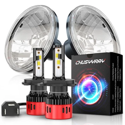 NUEVO Par de faros LED redondos altos/bajos de 7" para Ford Mustang 1964-1973 Foto 1 de 4