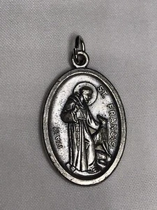 Vintage Catholic St Francis Of Assisi San Francisco Mission Italy Stamped Medal - Picture 1 of 3