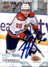 Adam Capannelli Signed Autograph 18/19 Upper Deck CHL card #157 Moncton Wildcats