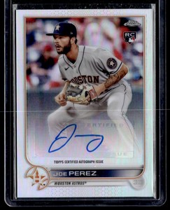 2022 Topps Chrome Update Refractor Autograph Joe Perez Rookie Auto Houston