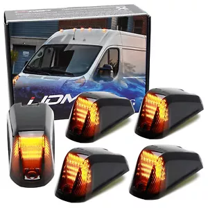 5pc Smoke Lens Amber Full LED Front Cab Roof Light Kit For 2014-23 RAM ProMaster - Picture 1 of 4