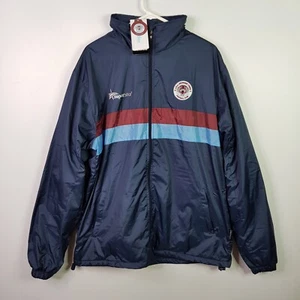 NEW Leichardt Tigers Football Club Insulated Hood Rain Jacket Mens Size 2XL Navy - Foto 1 di 10