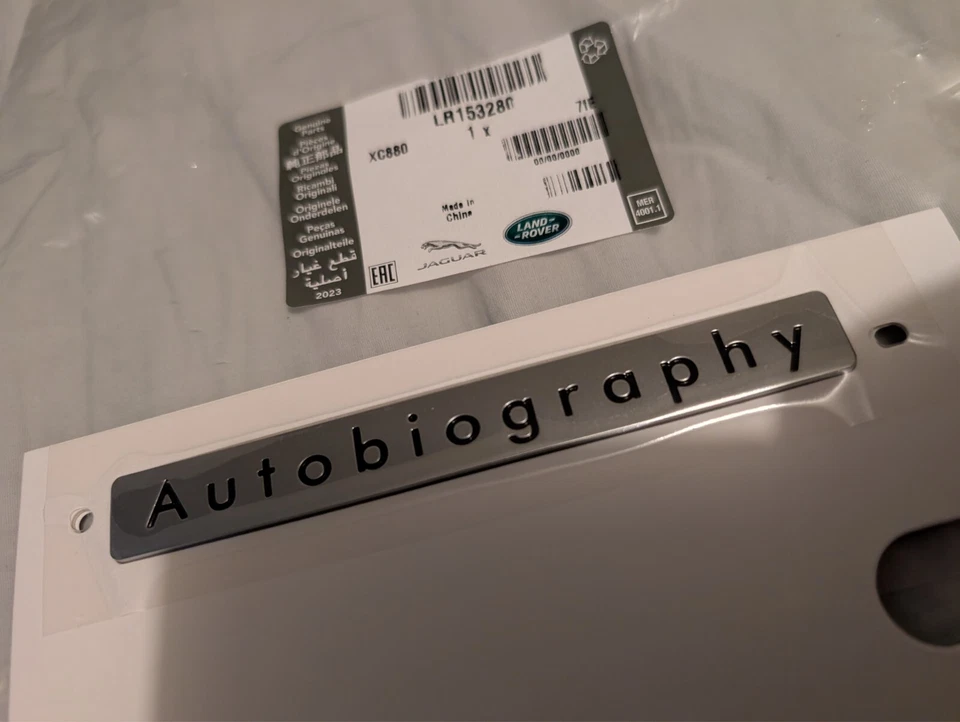 Nueva insignia genuina Range Rover L405 Autobiography LR153280 - Imagen 1 de 1