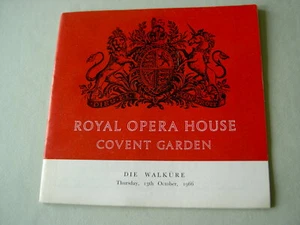 Programme: ROH Covent Garden 1966 WAGNER Die Walkure Solti - Picture 1 of 3