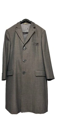DOLCE & GABBANA Jacket Trench Coat Brown Virgin Wool IT 54 US 44 EXCELLENT - Image 1 of 4