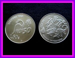 2018 Lithuania Litauen Dinosaur coin 1,50 eiro /euro Universitet Vilnius UNC