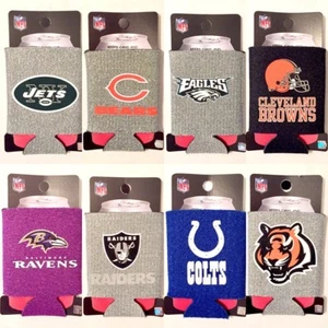 Team Licensed Glitter Bling Can Bottle Holder Insulator Wrap - Pick Your Team - Picture 1 of 16