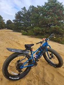 Blue Fuji Wendigo Fat Tire Mountain Bike Size Medium 26x4.8 Maxxis Minions 12spd - Picture 1 of 7