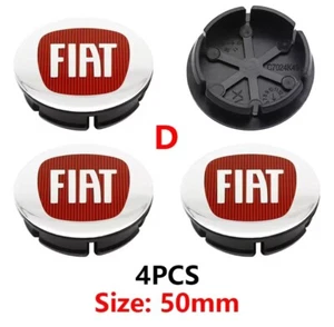4 hub caps compatible Fiat Panda Punto Evo MULTIPLE alloy wheels 50mm - Picture 1 of 4
