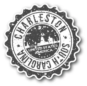 Charleston City South Carolina USA State Vintage Vinyl Sticker Bumper Decal - Picture 1 of 1