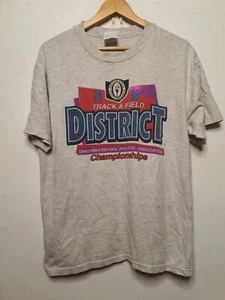 Vintage Track & Field Shirt Adult Large Grey Ohio High School 2000 Champions Y2K - Picture 1 of 18