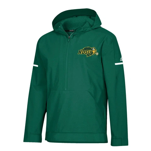 North Dakota State Bison Men's 2018 Sideline Green Squad Woven Anorak Jacket Cover