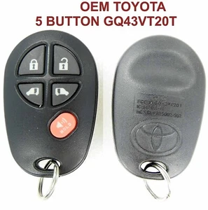 Toyota Sienna Oem Logo Remote FOB Slide Hatch Door 5 Button GQ43VT20T - Picture 1 of 2