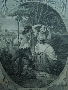 Druck Gravur alte Illustration für ein Gedicht von James Thomson. 03   - Bild 1 von 2