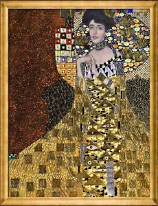 poster print for glass frame Gustav Klimt woman in gold Vintage Art Painting - Picture 1 of 6