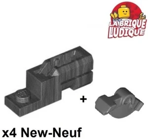 LEGO 4x Shot Launcher 1x2 Mini Blaster Tile Shooter Pearl Dark Gray 69754 - Picture 1 of 1