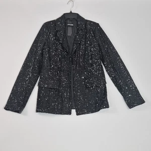 Steve Madden Damen Blazer Gr. S Pailletten schwarz ohne Knopf Langarm (62) - Bild 1 von 15