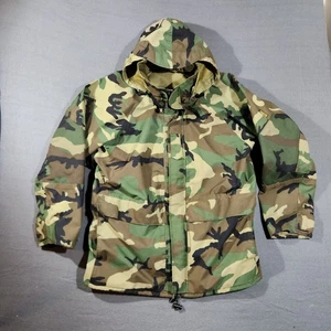 Parka Vintage Marines Cold Weather Taglia Media Mimetico Gor-Tex Cappuccio Imballabile - Foto 1 di 15