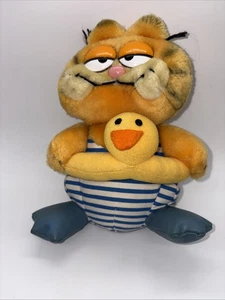 Garfield mit Entenring Rettungsring Kuscheltier Plüsch - Bild 1 von 7