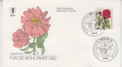 GERMANY : 1982   FDC/ COVER - SCOTT # B602    SEMI-POSTAL / FLOWERS - Image 1 of 2