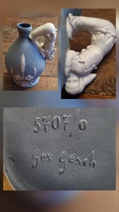 Rarest funny Ges Gesch small pitcher jar gnome harlequin handle 14 cm SEE MOVIE - Picture 1 of 5