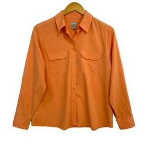 Chico's Damen Top Medium Orange Knopfleiste Klassisch Karriere 1P - Bild 1 von 9