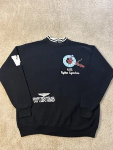 Sudadera Dutch Valley Mills Para Hombre Grande Negra Flying Tigers AVG Escuadrón de Luchador - Imagen 1 de 11