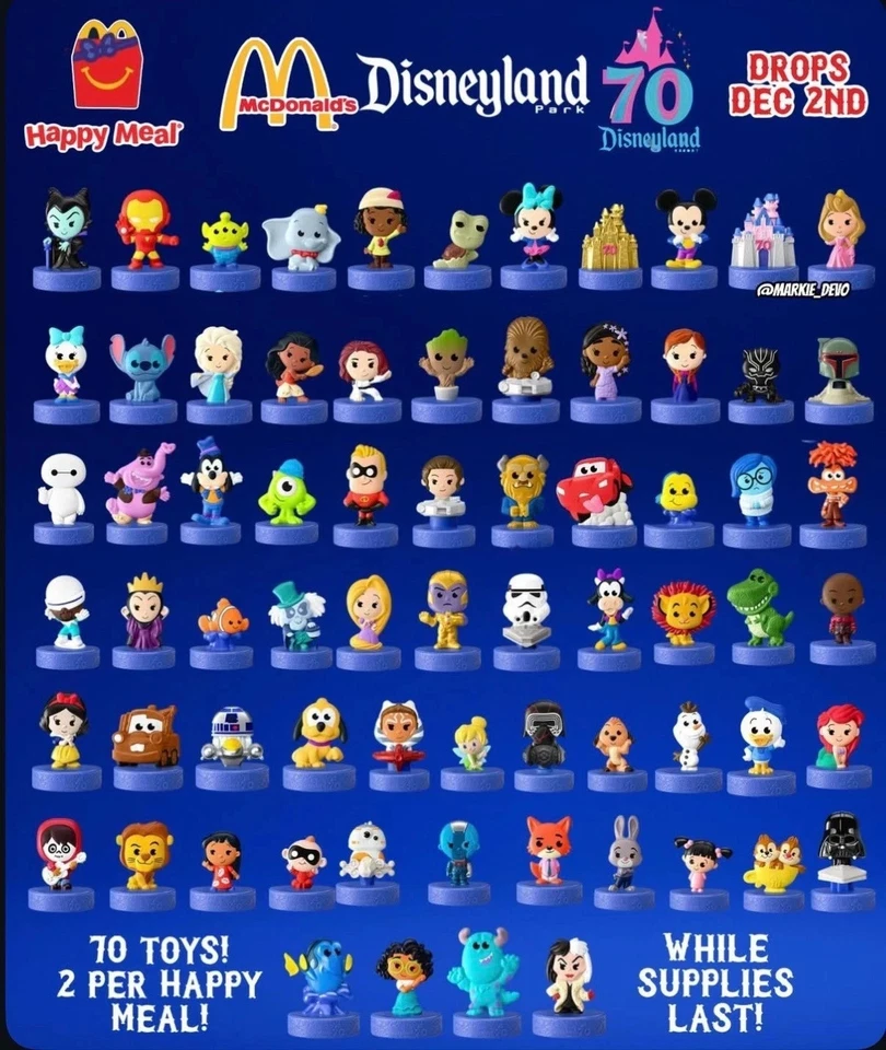 Juego 70 aniversario McDonalds Disneyland 2025 sellado + envío gratuito + extras Foto 1 de 3