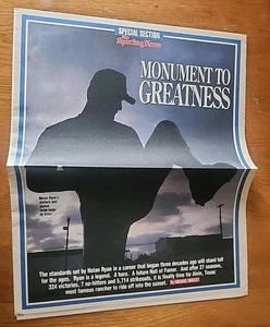 Sporting News Insert Nolan Ryan Monument To Greatness - Bild 1 von 8