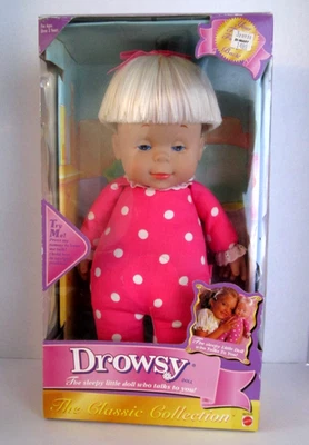 Mattel DROWSY Sleepy Talking Baby Doll The Classic Collection 2000 - Image 1 of 4