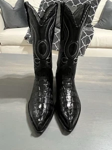 Exotic Los Altos Genuine Crocodile Caiman Alligator Cowboy Boots Men’s 10 EE - Picture 1 of 22