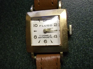 FLUDO 18K GOLD vintage womens watch 17 Jewels antimagnetic swiss made antique - Picture 1 of 12