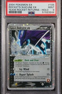 2004 Pokemon Ex Team Rocket Returns Holo Rocket's Suicune Ex #105 PSA 9 NEUWERTIG - Bild 1 von 2
