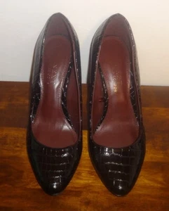 Next Forever Comfort Black Mock Croc Court Size 5.5 Great Condition - Picture 1 of 4