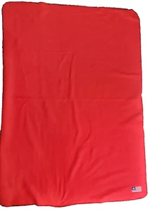 Ralph Lauren Blanket Vtg Soft Polo Red 48 X 70 Plush Throw American Flag - Picture 1 of 8