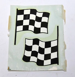 VINTAGE CHECKERED FLAG IMPKO WATERSLIDE DECAL RAT ROD NOS - Picture 1 of 2