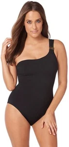 Amoressa Womens 182694 Eclipse Gemini Soft Cup Bra One Piece Swimsuit Size 10 - Picture 1 of 3